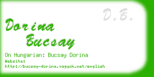 dorina bucsay business card